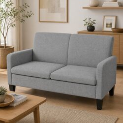 Friendly Grey 2-Seater Sofa for Cozy Gatherings