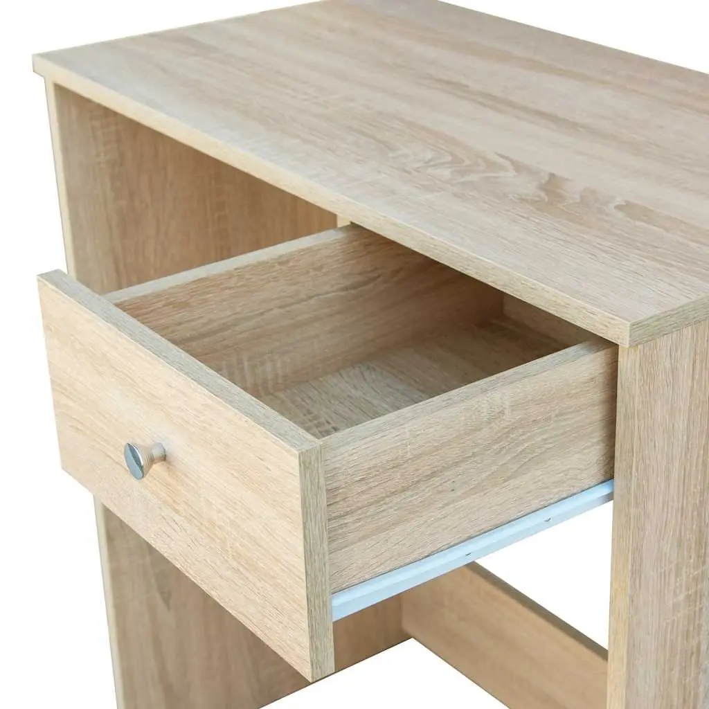 Dressing Table Brown Engineered Wood Storage Drawer Shelving