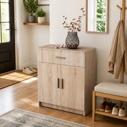 Brown Sideboard with Ample Storage—Simple Yet Effective