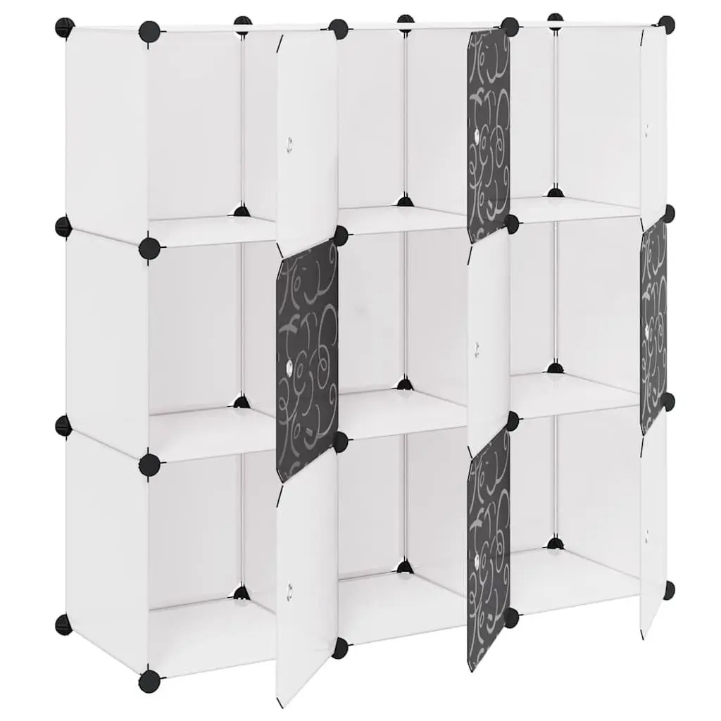Storage Cube Organiser Black 9 Compartment Multifunctional Shelving Unit