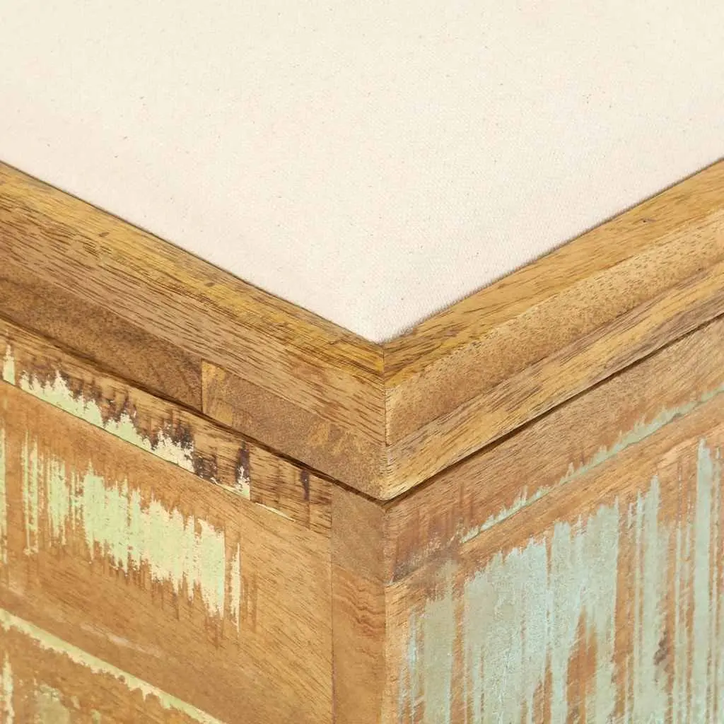 Storage Bench Brown Solid Reclaimed Wood Retro Style Pre-assembled