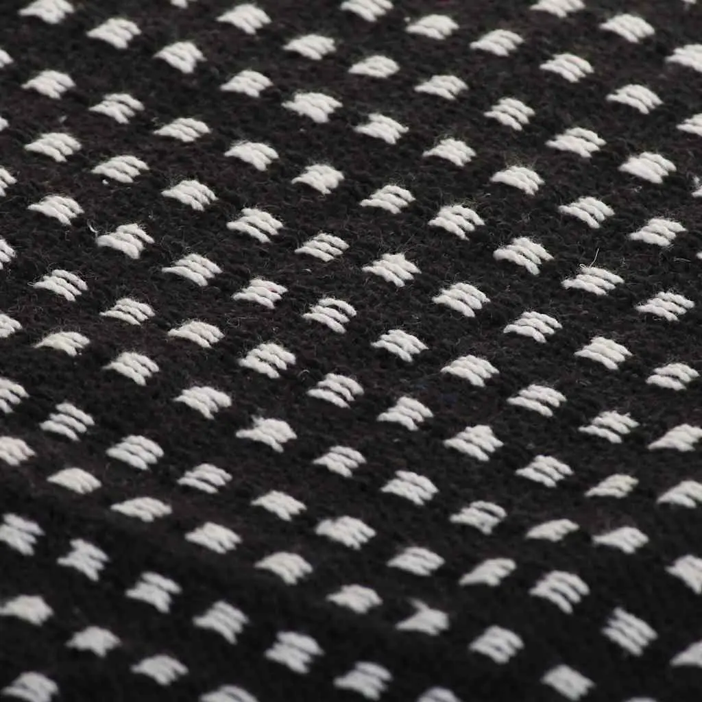 Cotton Throw Blanket 125x150 cm Plaid Design Tassel Black Sofa Bed Chair Cover