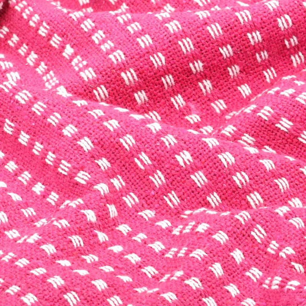 Cotton Throw Blanket 125x150 cm Pink Plaid Tassel Design Sofa Bed Chair Cover