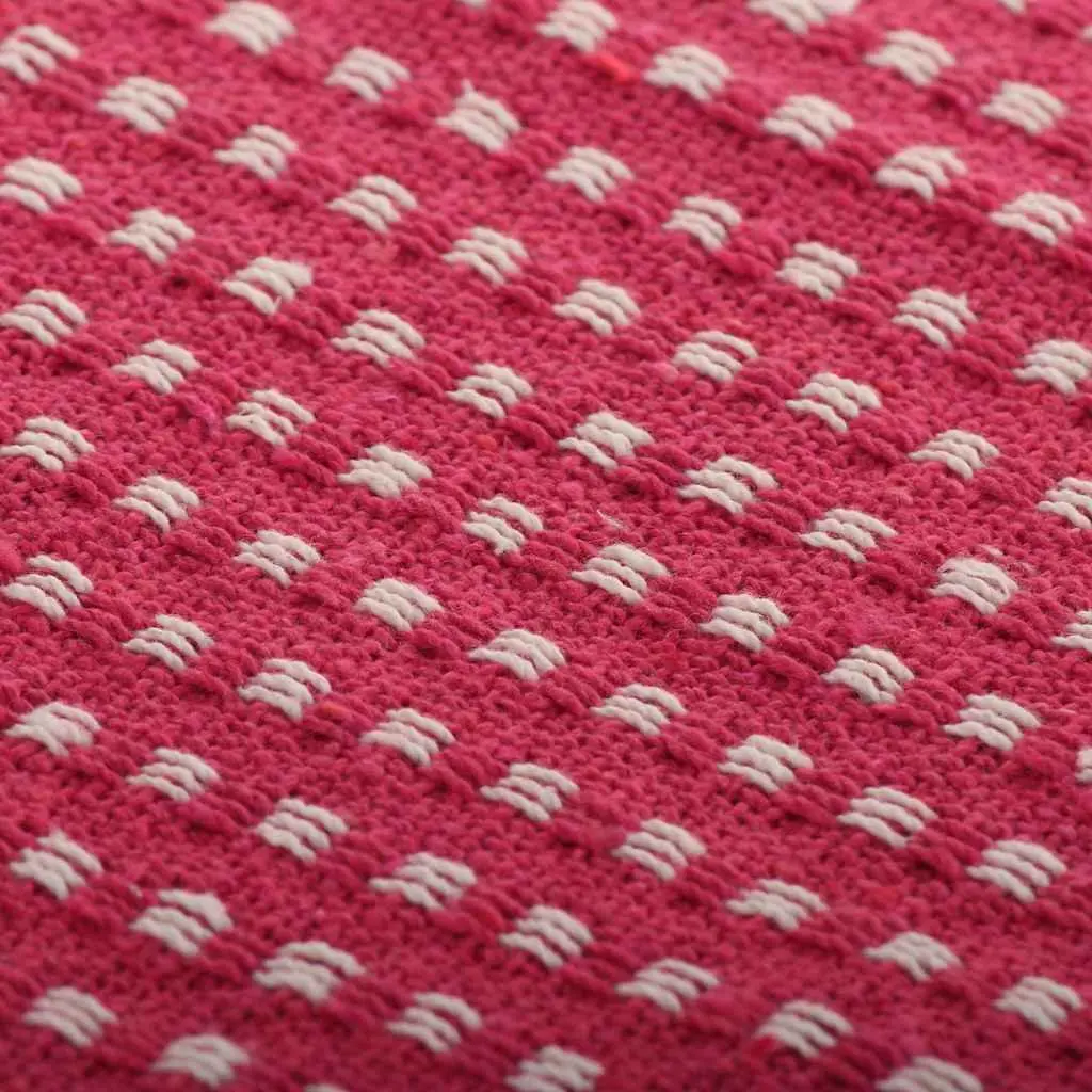 Cotton Throw Blanket 125x150 cm Pink Plaid Tassel Design Sofa Bed Chair Cover