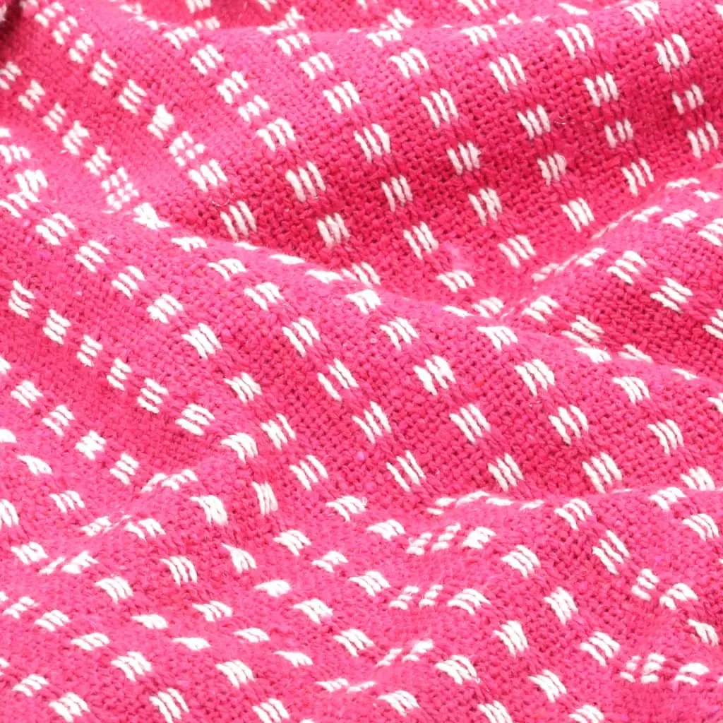 Cotton Throw Blanket Pink 160x210 cm Plaid Tassel Drape Cover