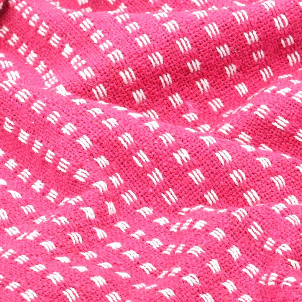 Cotton Throw Blanket 220x250 cm Pink Plaid Soft Bedroom Sofa Chair Bedding