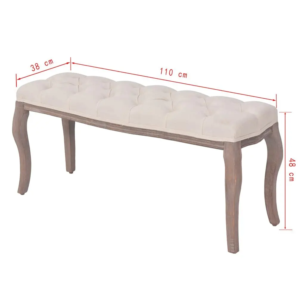 Cream White Storage Bench