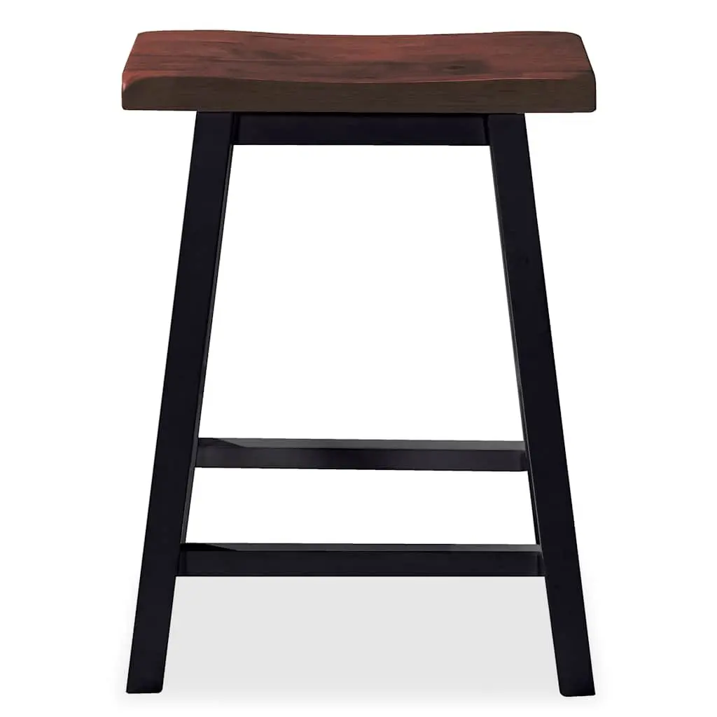 Bar Set Black 3 Pieces Table and Stools Kitchen Dining Furniture