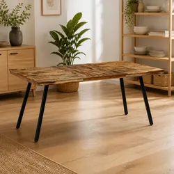 Your Perfect Dining Table: Reclaimed Teak and Steel
