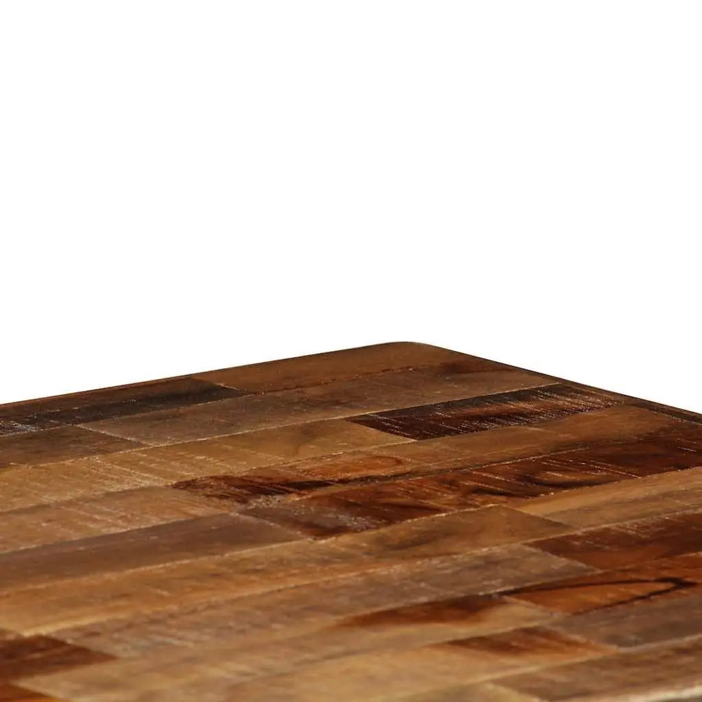 Console Table Brown Solid Reclaimed Teak Steel Legs Living Room Decor