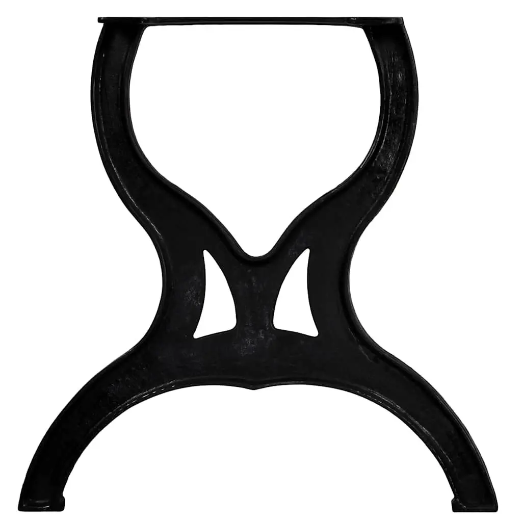 Cast Iron X-Frame Table Legs 2 pcs Industrial Dining Furniture Support Heavy