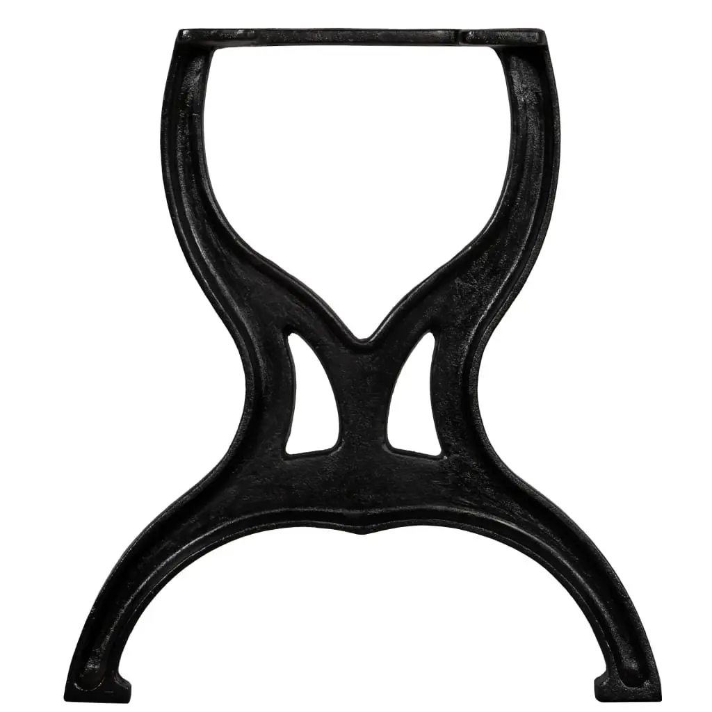 Cast Iron Bench Legs Black X-Frame Industrial Style Sturdy Support