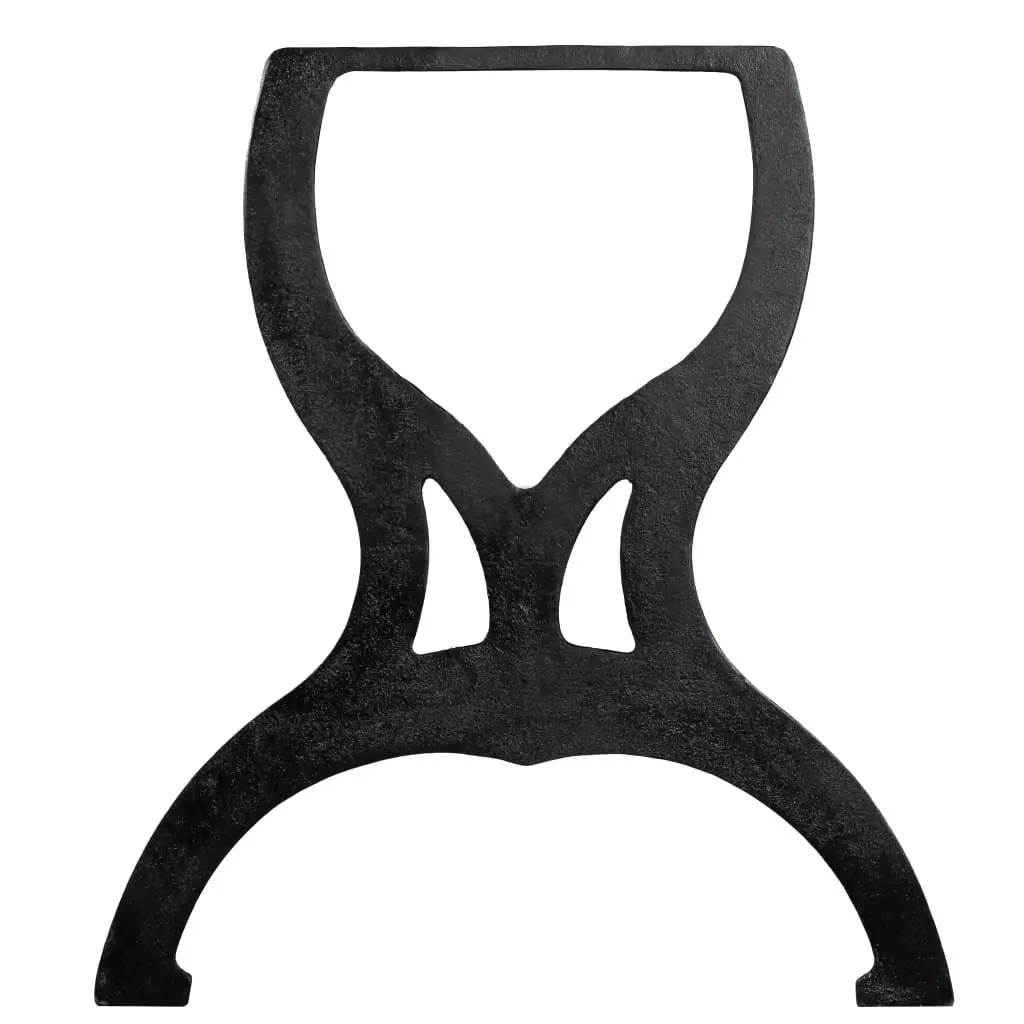 Cast Iron Bench Legs Black X-Frame Industrial Style Sturdy Support