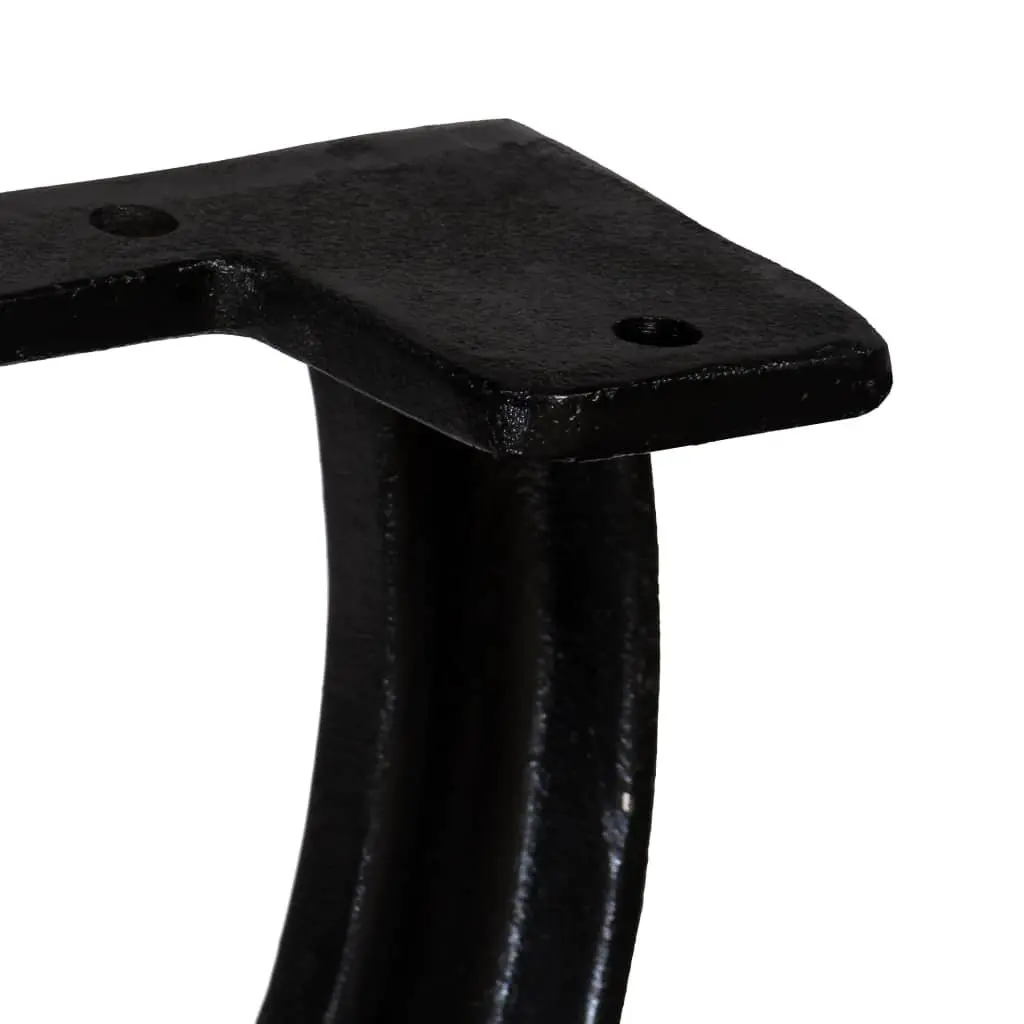 Cast Iron Bench Legs Black X-Frame Industrial Style Sturdy Support