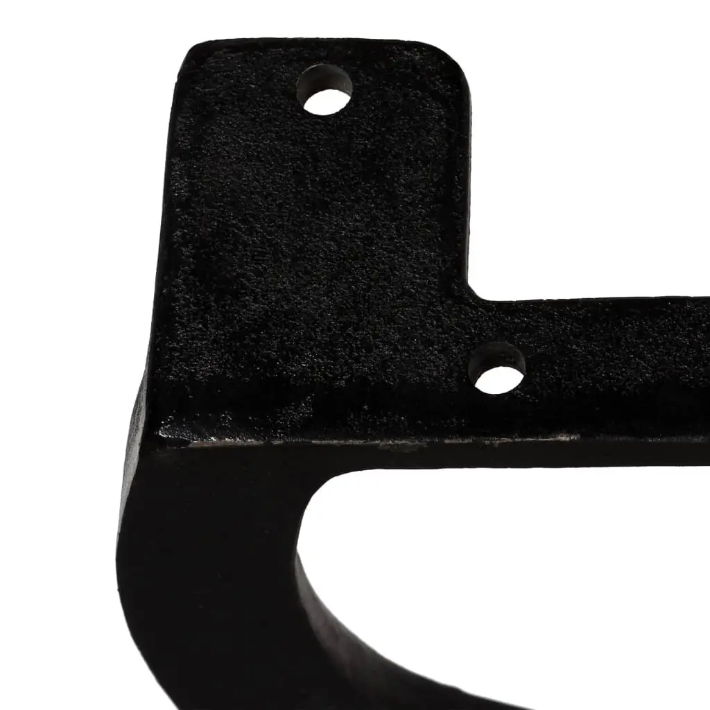Cast Iron Bench Legs Black X-Frame Industrial Style Sturdy Support