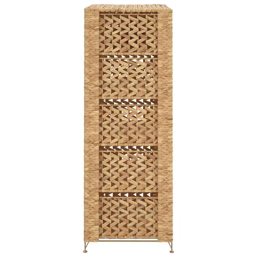 Storage Cabinet Brown 6 Drawer Organizer Water Hyacinth Metal Frame