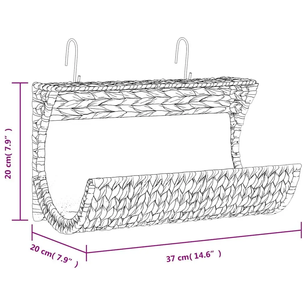 Cat Bed with Water Hyacinth Woven Design Metal Frame Brown Radiator Pet Rest