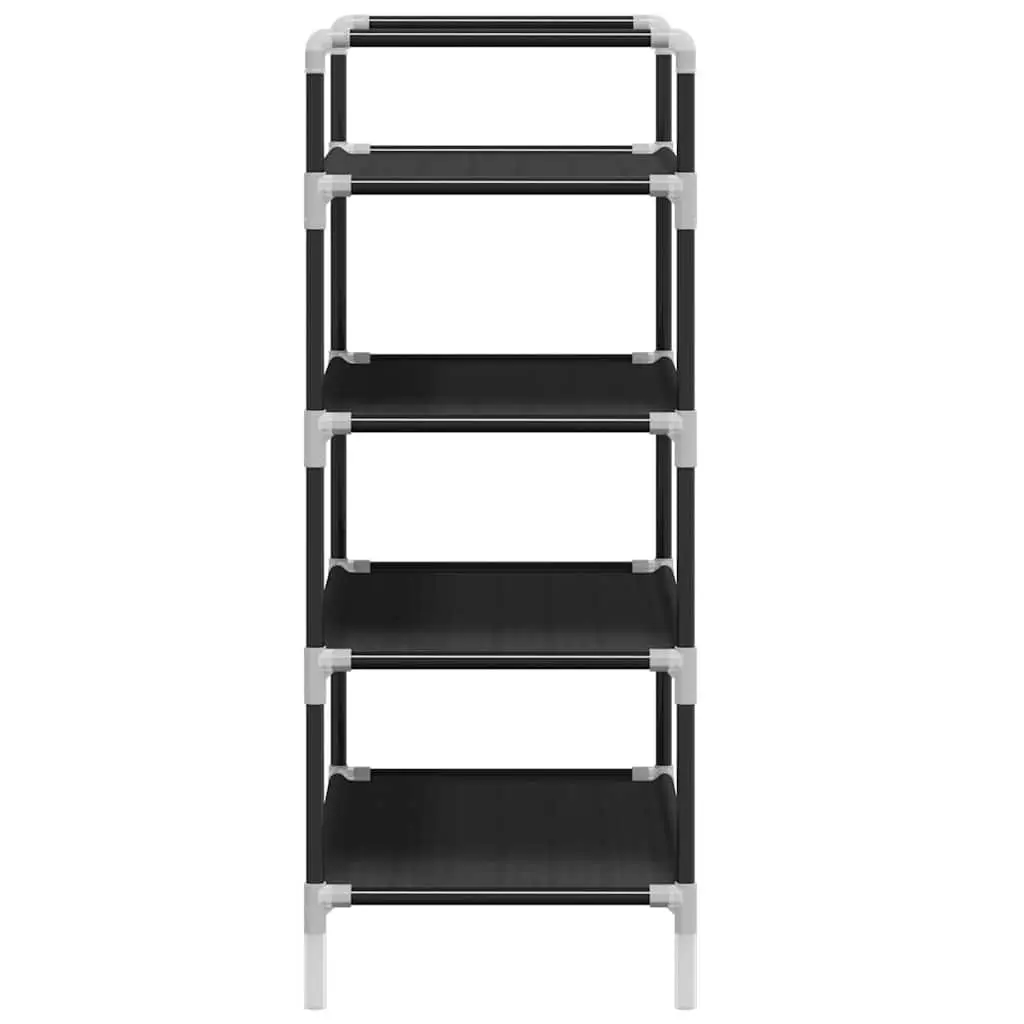 Shoe Rack Black 4 Shelf Storage Organiser Metal Frame Non-woven Fabric