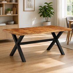 Concise Acacia Mango Wood Dining Table Overview
