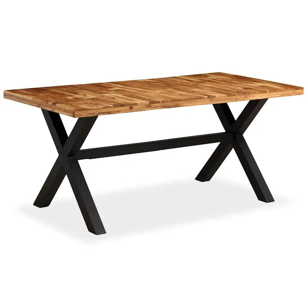 Dining Table Brown 180x90x76 cm Solid Acacia Mango Wood Handmade Construction