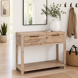 Elegant Console Table in Solid Acacia Wood Design