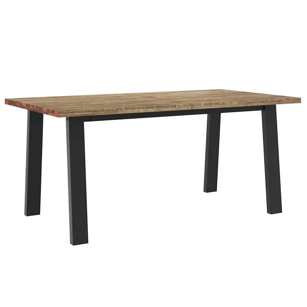 Dining Table Brown 170x90x75 cm Solid Acacia Wood Industrial Style