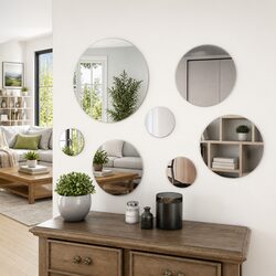 7-Piece Round Wall Mirror Set: Modern and Easy