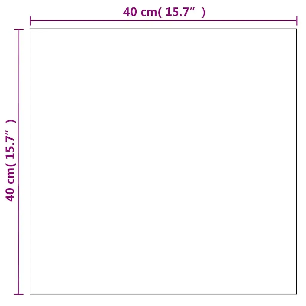 Square Wall Mirror Silver 40x40 cm Glass Decor Suitable for Bedroom Living Room Dressing Room
