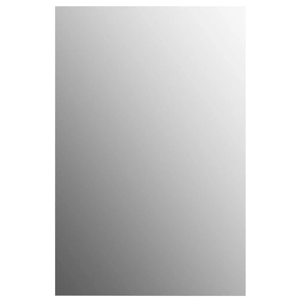Rectangular Wall Mirror 60x40 cm Silver Glass Home Bedroom Living Room Decor