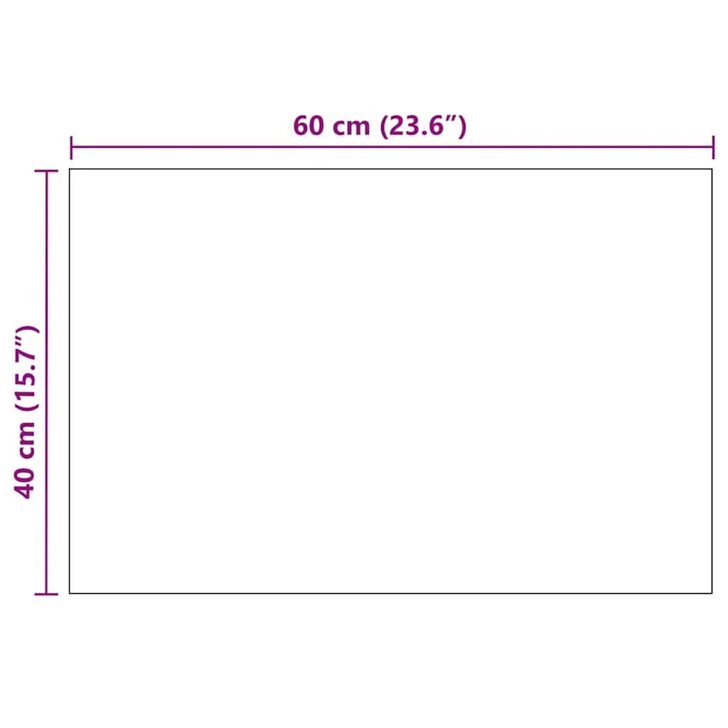 Rectangular Wall Mirror 60x40 cm Silver Glass Home Bedroom Living Room Decor