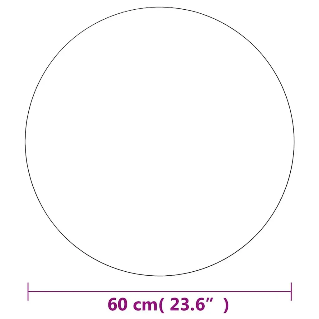 Round Wall Mirror 60cm Glass Reflective Home Bedroom Living Room Decor Mount