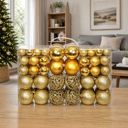 Confidently Choose Our 100 Gold Christmas Ball Ornaments