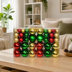 100 Multicolour Shatterproof Baubles – Perfect for Decorating