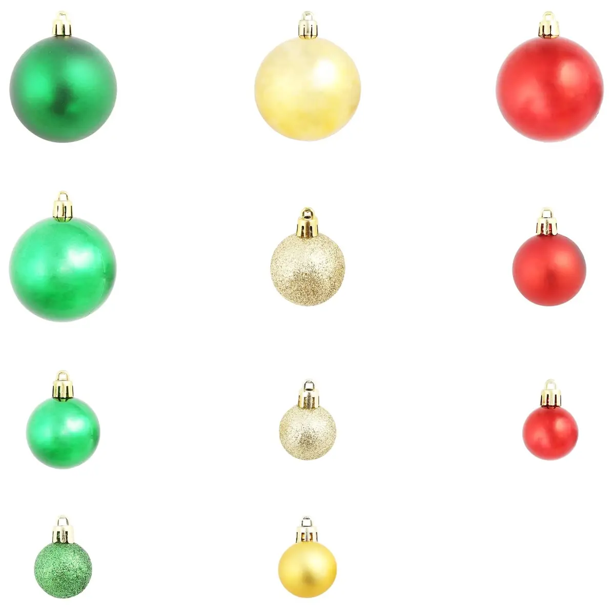 Christmas Balls Multicolour 100 Piece Shatterproof Tree Ornaments