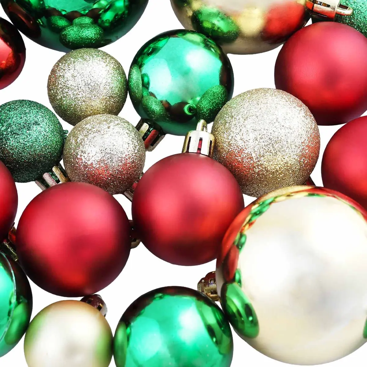 Christmas Balls Multicolour 100 Piece Shatterproof Tree Ornaments