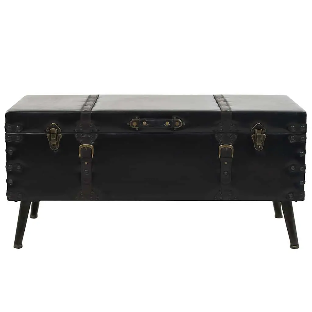 Coffee Table Trunk Design Black Storage Accent Table Living Room Furniture