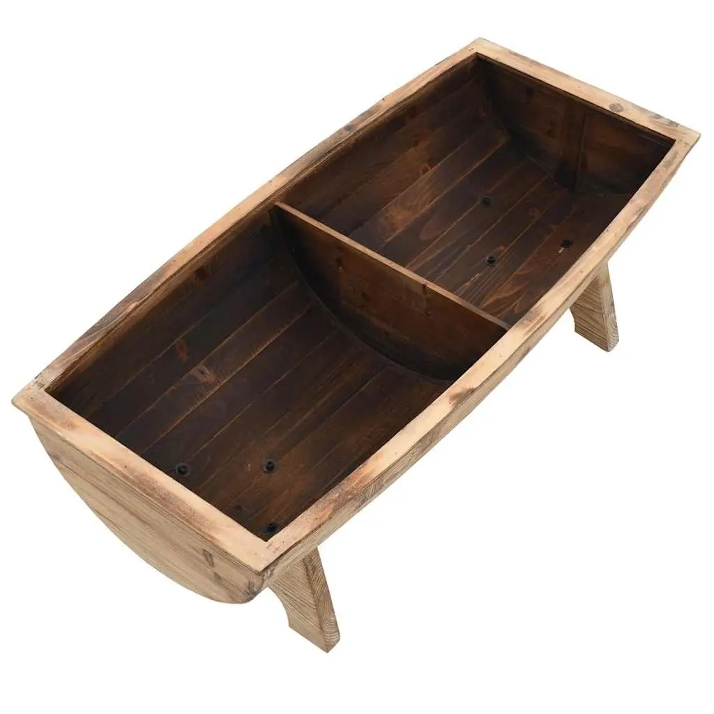 Storage Bench Cream 103x51x44 cm Solid Wood Fabric Seat Barrel Shape Rustic