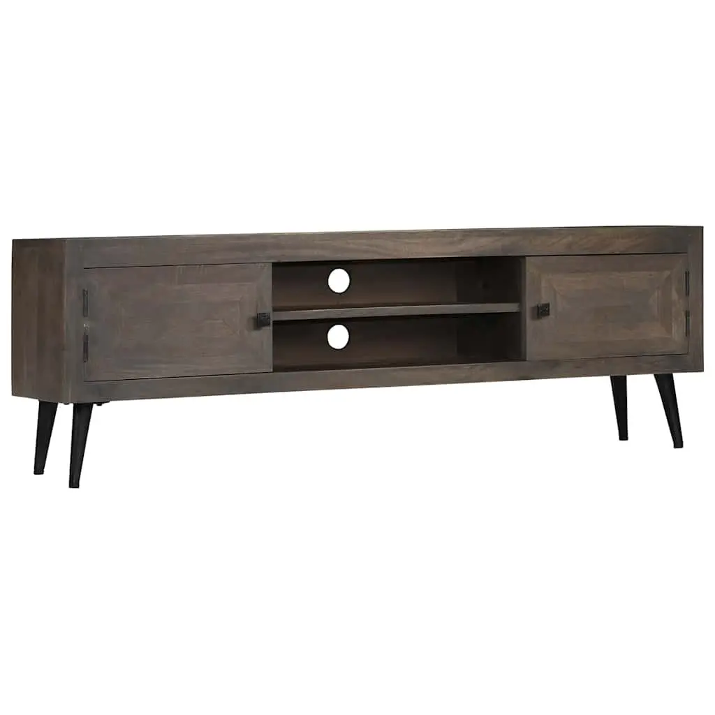 Grey Solid Mango Wood Entertainment Unit