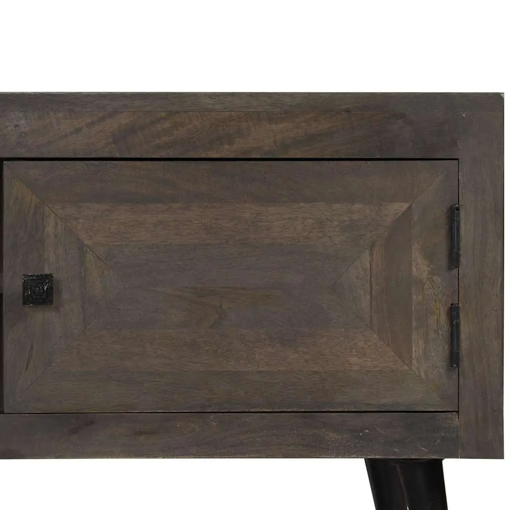 Grey Solid Mango Wood Entertainment Unit