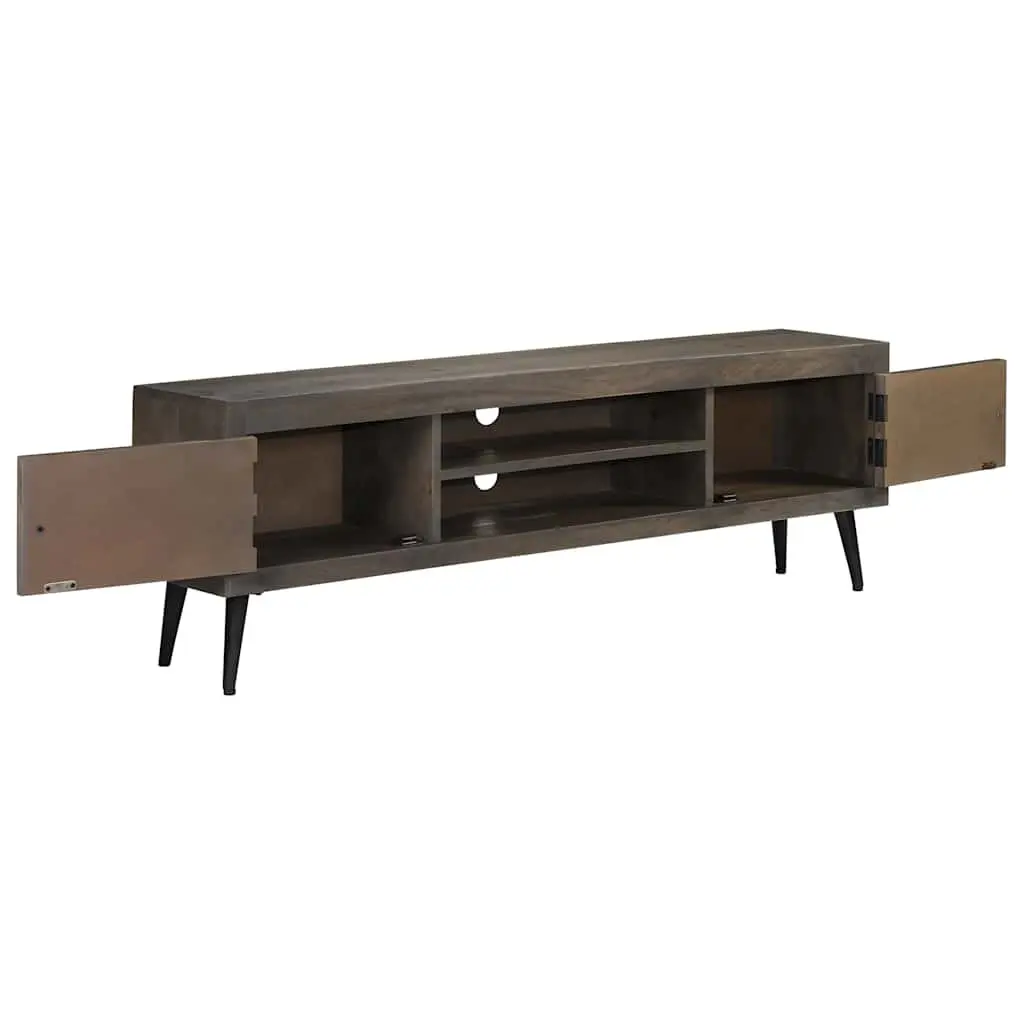 Grey Solid Mango Wood Entertainment Unit