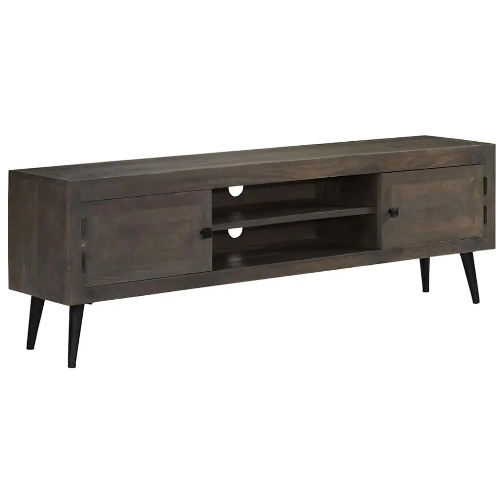 Grey Solid Mango Wood Entertainment Unit