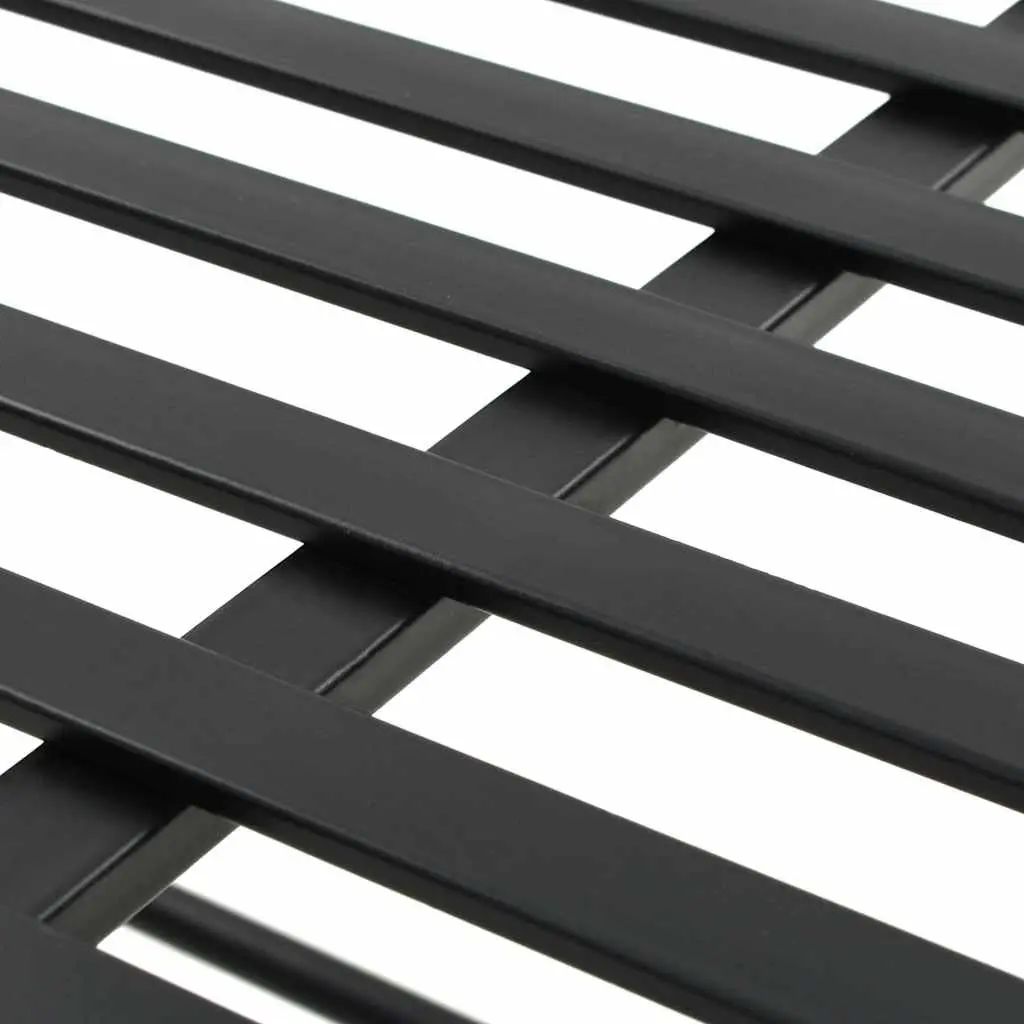 Metal Bench Black U-Shaped Legs Vintage Style