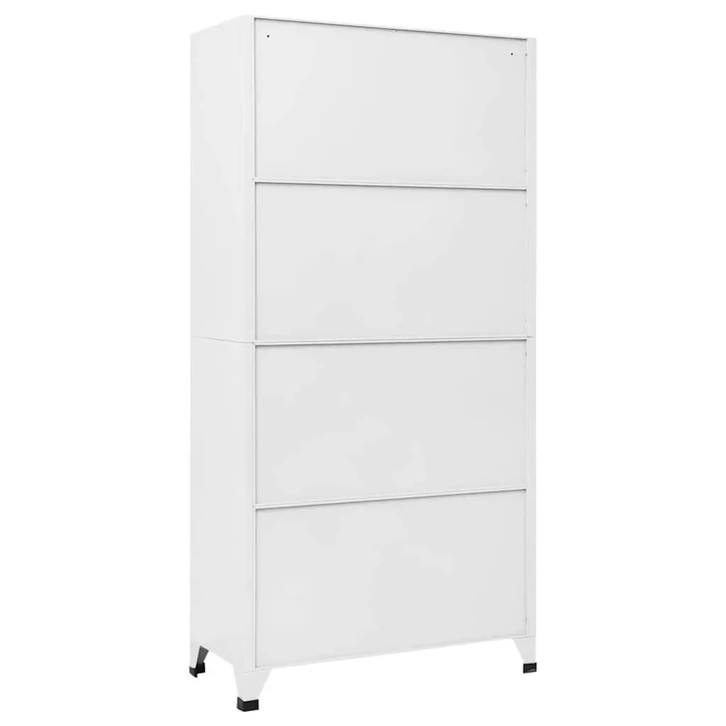 Metal Locker Cabinet Grey 18 Compartments Lockable Doors Storage