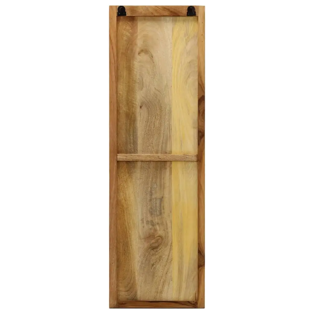 Wall-mounted Coat Rack Set Brown Solid Mango Wood Vintage Style 2 Piece