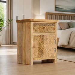 A Simple Yet Elegant Solid Wood Bedside Table 40x30x50cm