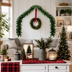 Compact 5m Green Christmas Garland for Easy Decorating