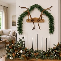 Concise 10m Christmas Garland in Green PVC