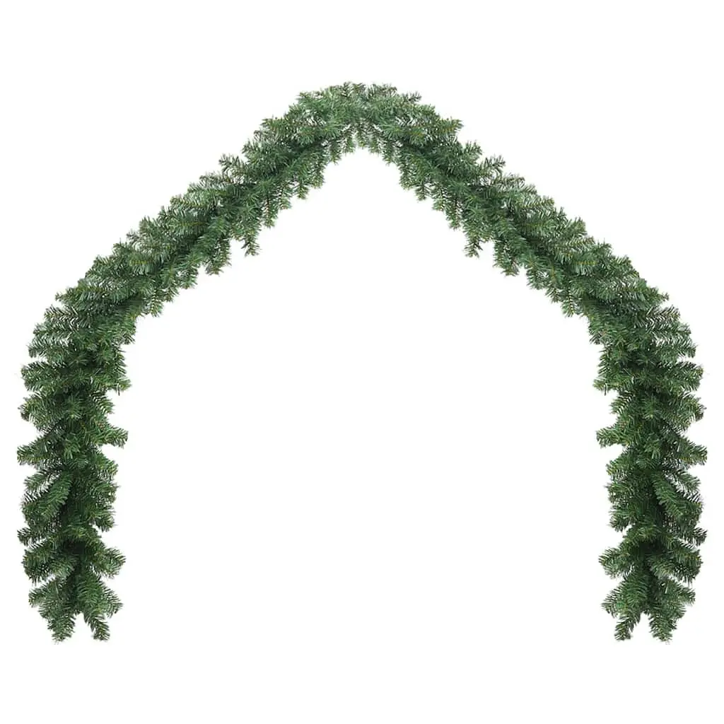 Christmas Garland Green 10m PVC Weather Resistant Indoor Outdoor Decoration