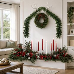 Concise 20m Green Christmas Garland, Ideal for Holidays