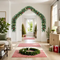 10m Christmas Garland with Baubles and LED Lights for You